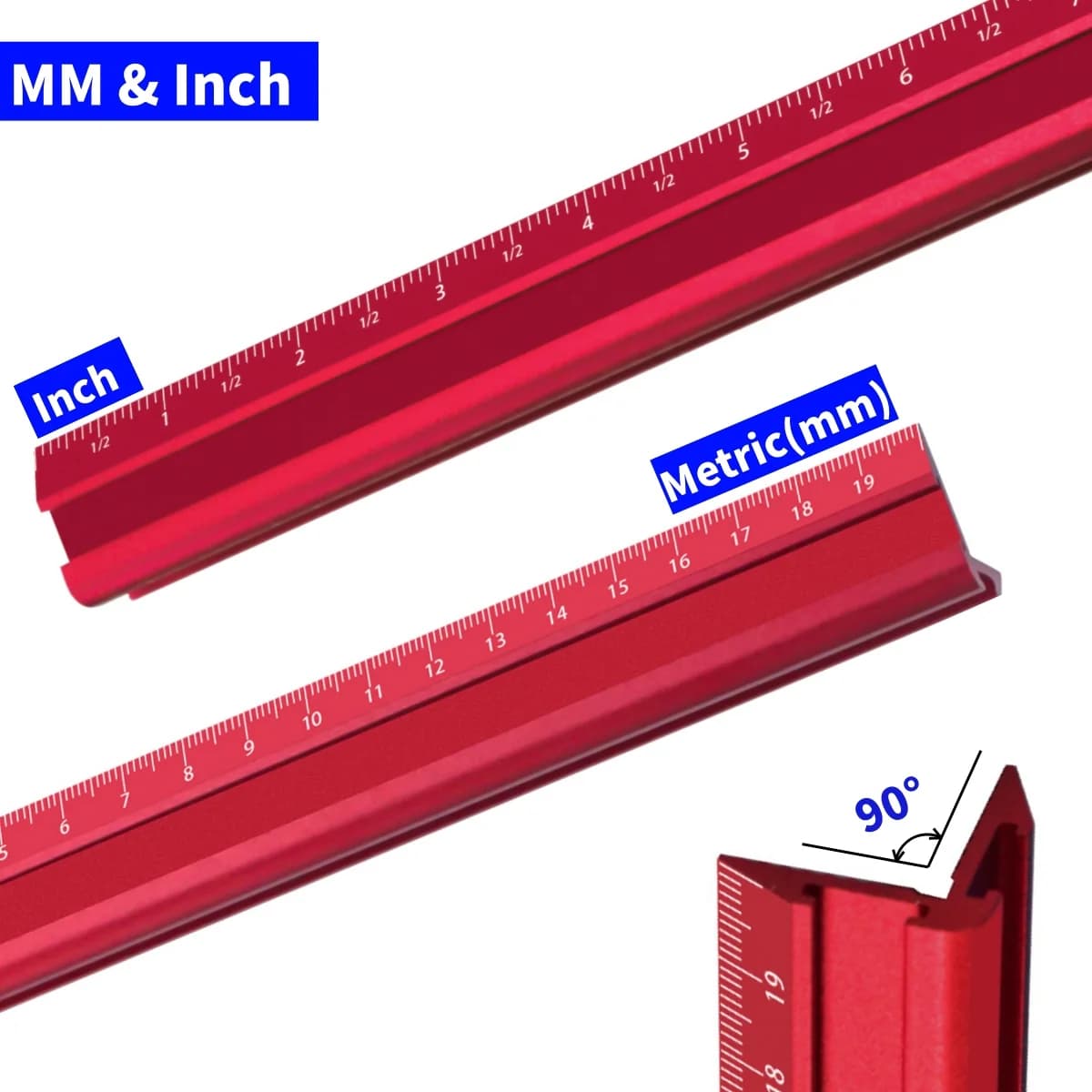 ไม้บรรทัด V-Ruler สเก็ทวัดละเอียด ทั้งระบบเมตริกและอิมพีเรียล
