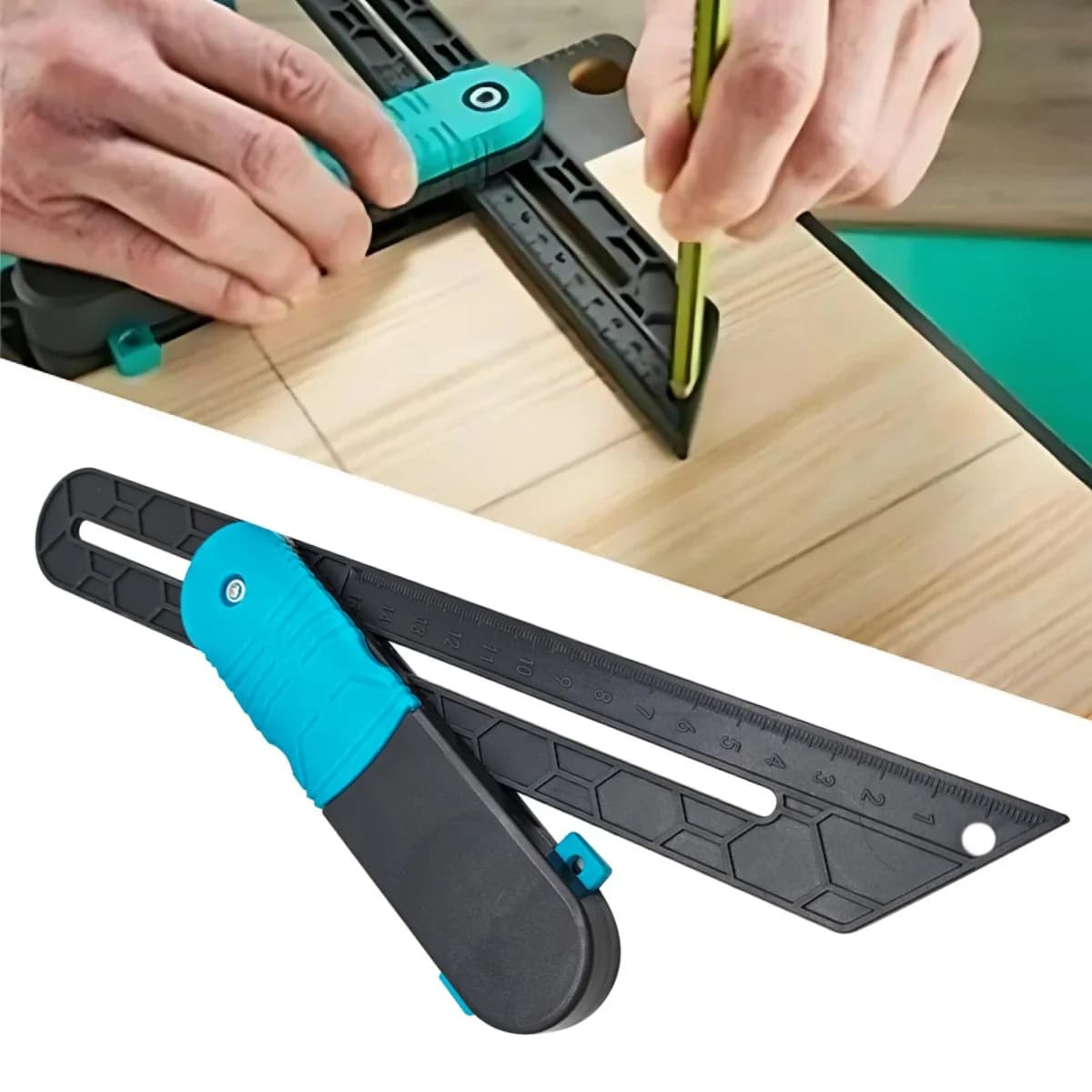 เกจวัดมุม T-Bevel แบบเลื่อนปรับได้ พร้อมระดับน้ำ