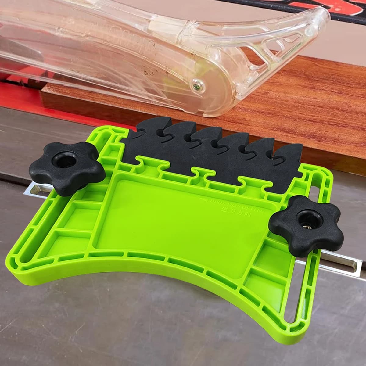แผ่นนำชิ้นงานซ้อนได้ (Featherboard) สำหรับโต๊ะ-router และเลื่อยสายพาน