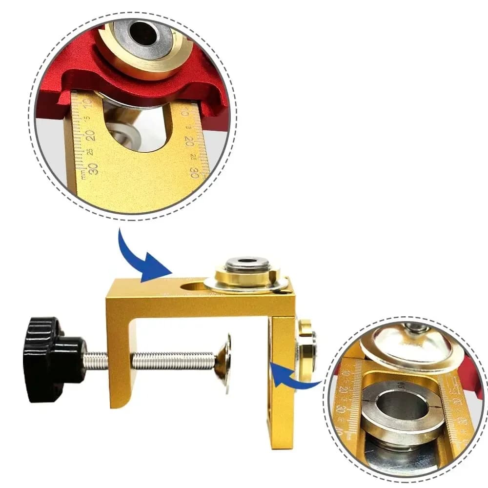 ชุด Doweling Jig ปรับได้ 3-in-1 สำหรับข้อต่อไม้