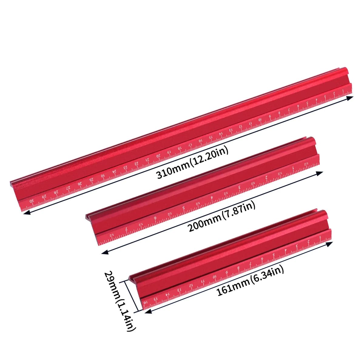 ไม้บรรทัด V-Ruler สเก็ทวัดละเอียด ทั้งระบบเมตริกและอิมพีเรียล