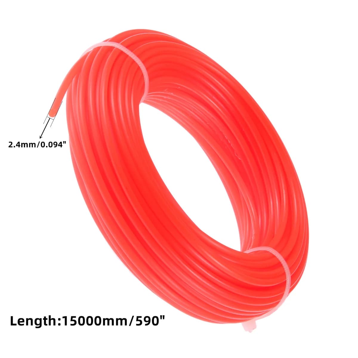 เอ็นตัดหญ้าไนลอนกลม 2.4 มม. x 15000 มม. สำหรับเครื่องตัดหญ้าสะพายบ่า