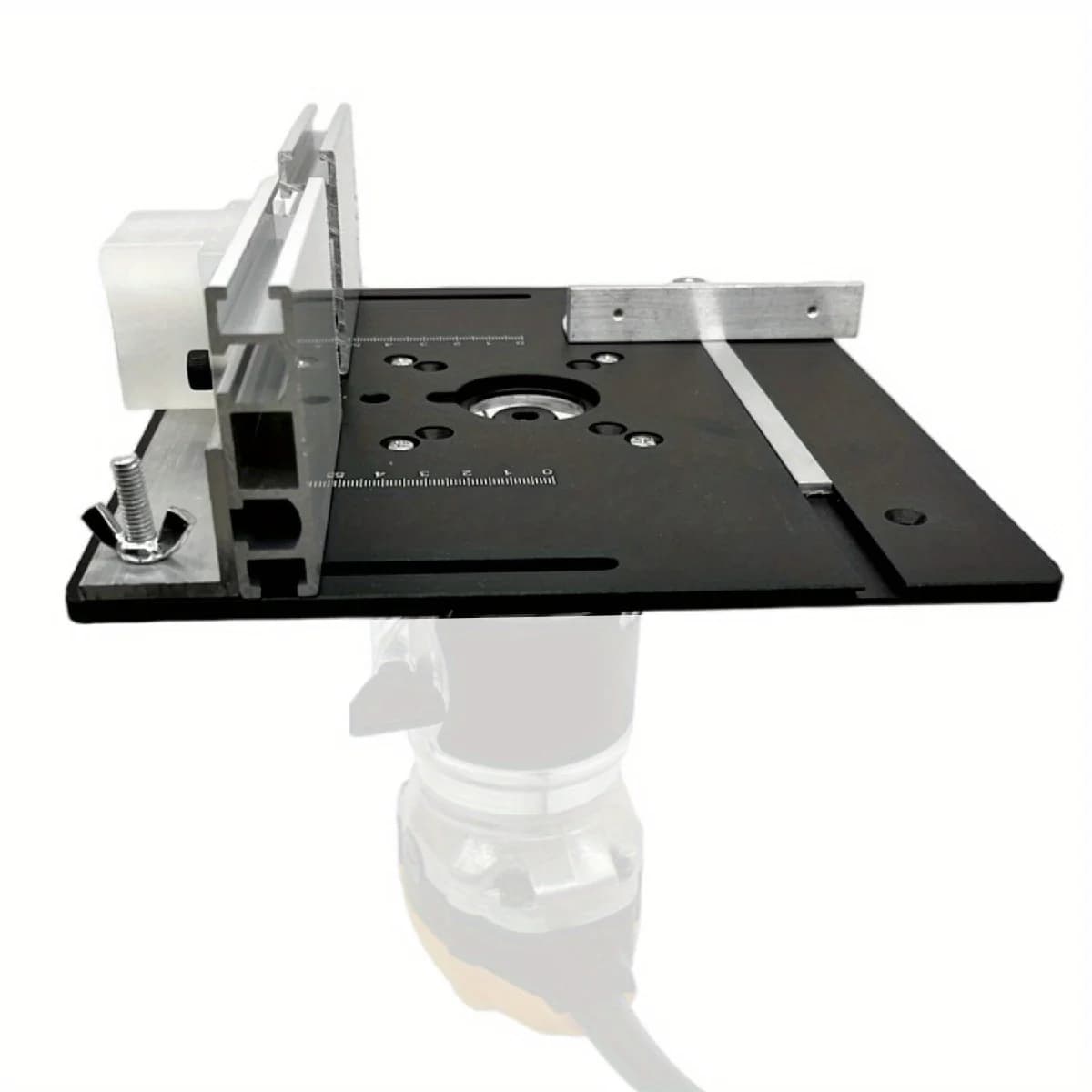 แผ่นรองเครื่องตัดไม้ Router Table อะลูมิเนียม พร้อมช่องเลื่อยเอียง