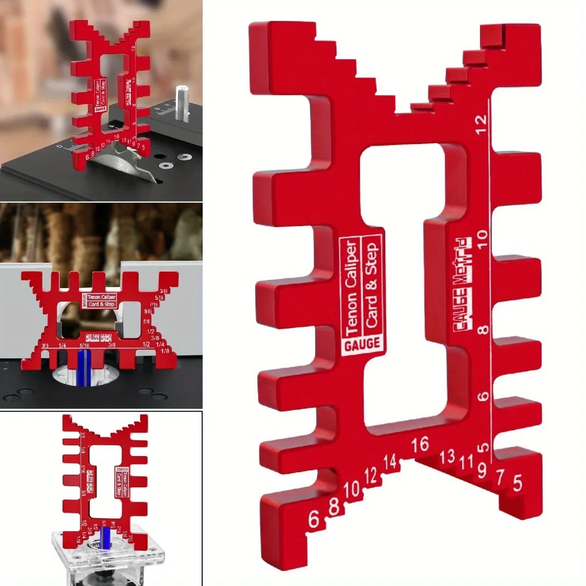 เกจวัดช่องว่าง Tenon ความแม่นยำ (หน่วยเมตริกและนิ้ว)
