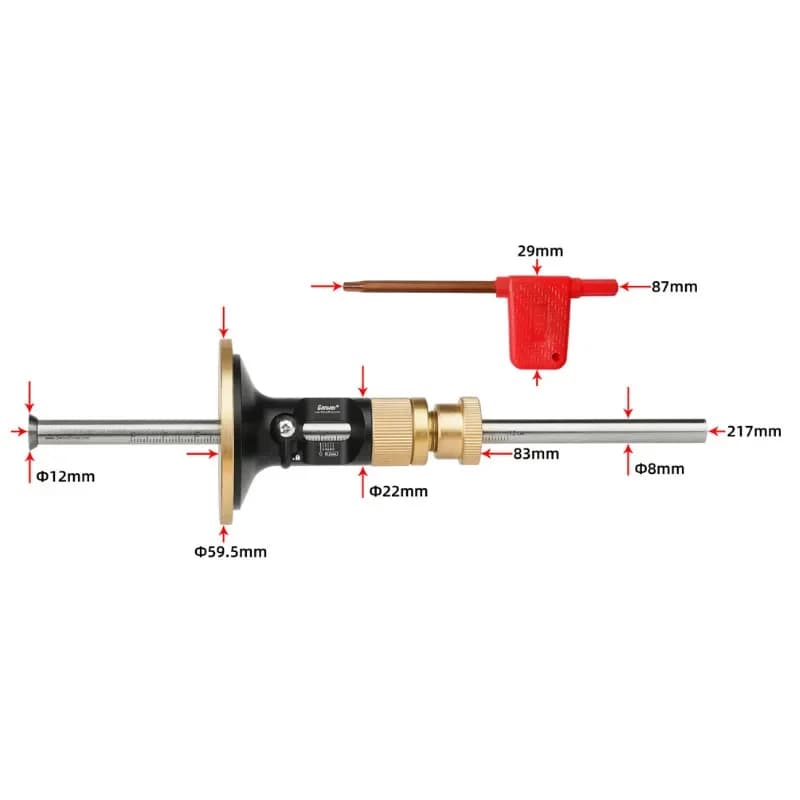 ชุดเครื่องมือทำหางนกยูงและขีดเส้น (Aluminum Dovetail Jig and Marking Gauge Set)