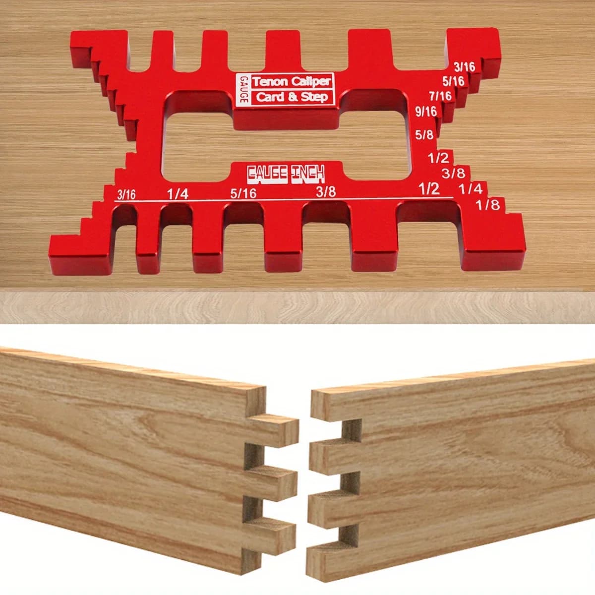 เกจวัดช่องว่าง Tenon ความแม่นยำ (หน่วยเมตริกและนิ้ว)