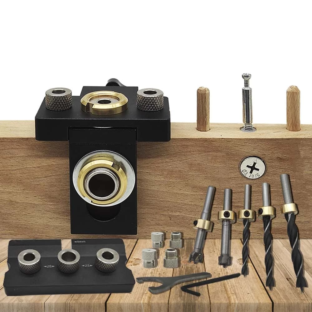 ชุดเจาะไม้ 3-in-1 ปรับได้ พร้อม jig สำหรับใส่เดือย