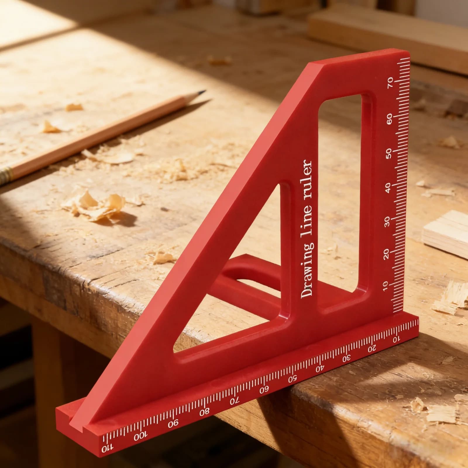 โปรแทรกเตอร์มุม T-shape 45/90 องศา พร้อมปลายขีดเขียน